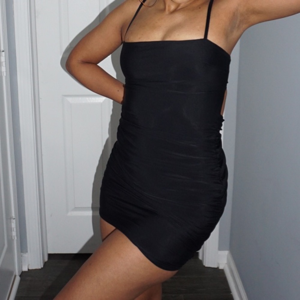 Ruched mini dress